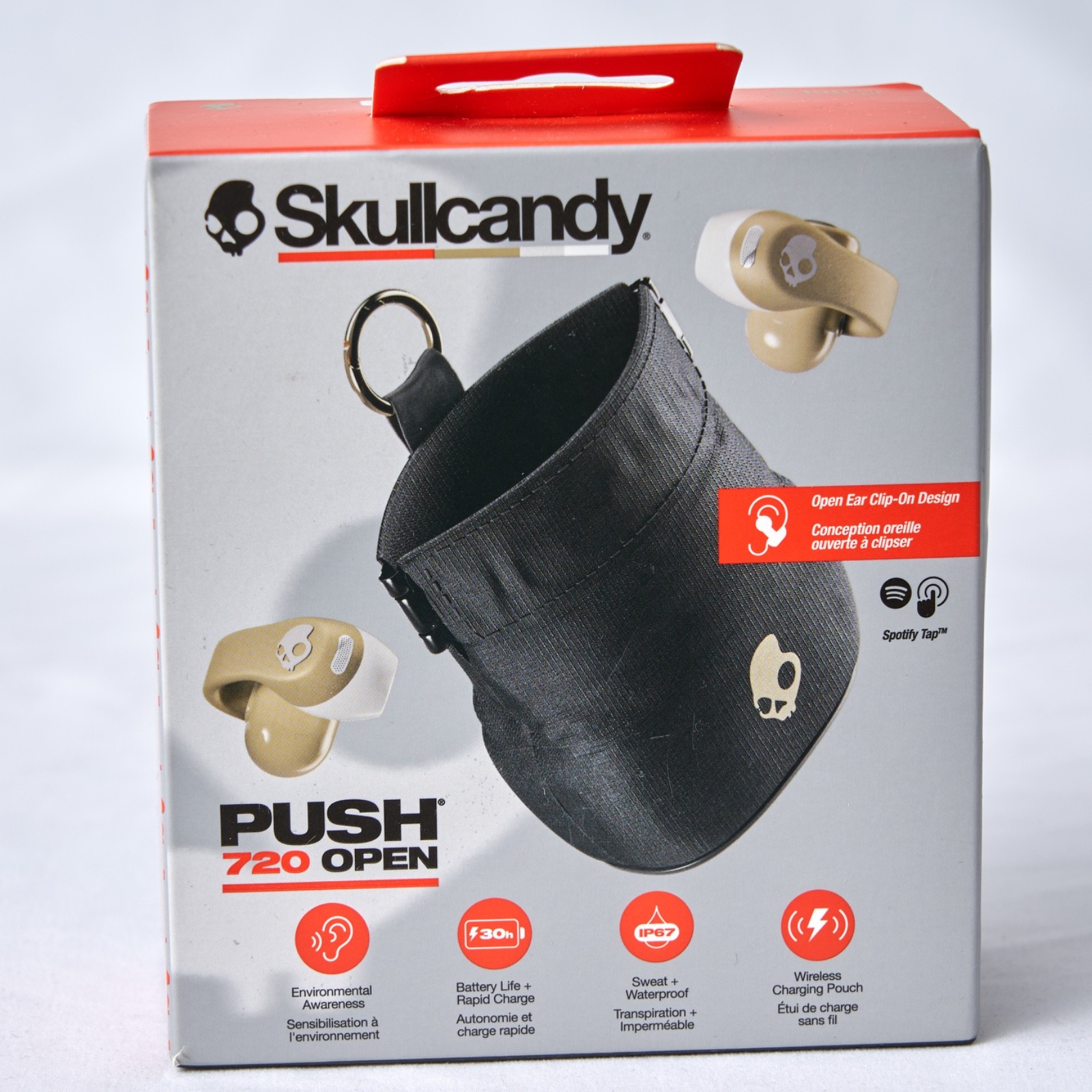Skullcandy Push 720 Open Ear Clip-0n True Wireless Earbud Headphones – Glimmer