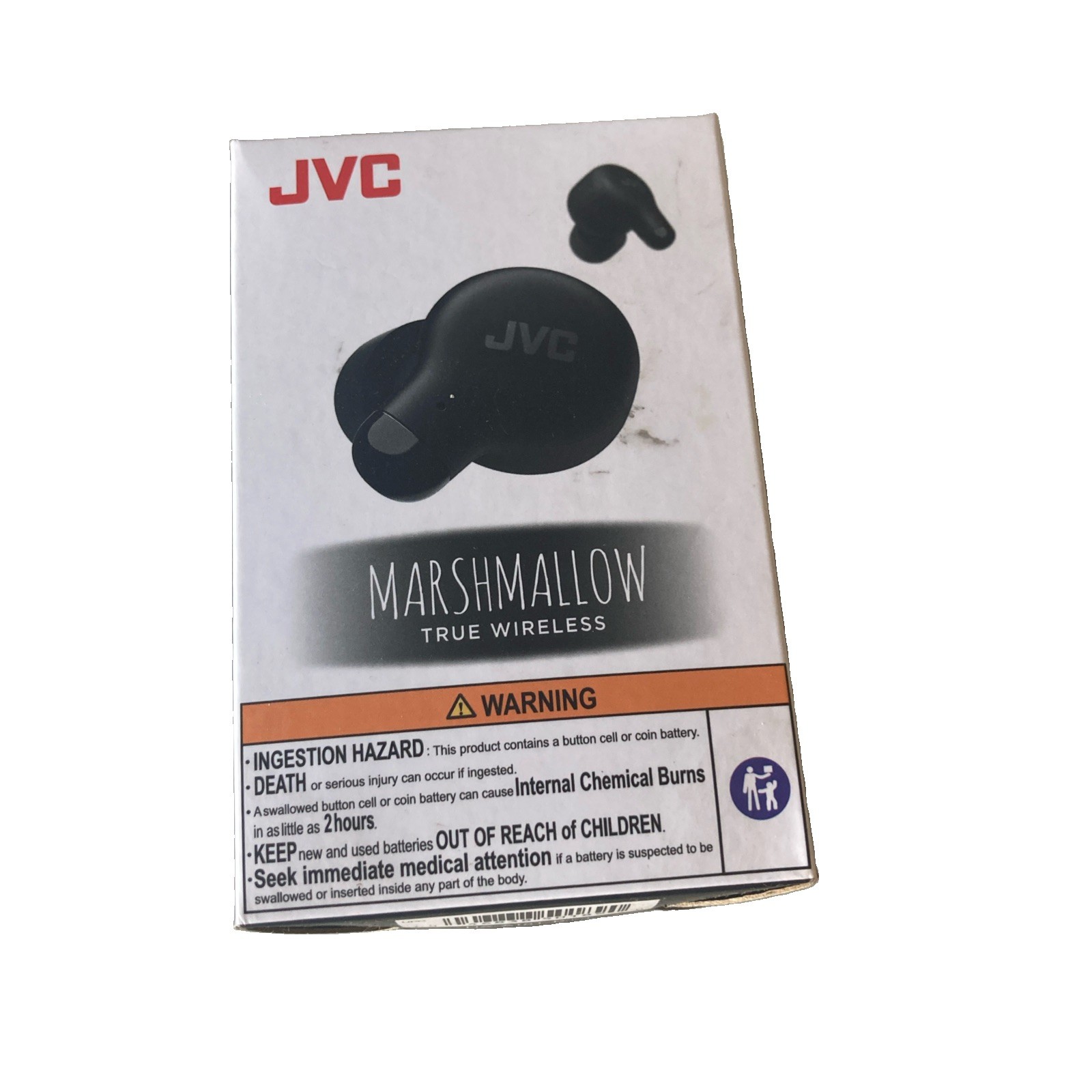 JVC Marshmallow Black In Ear True Wireless Earbuds Headphones HA-A18T