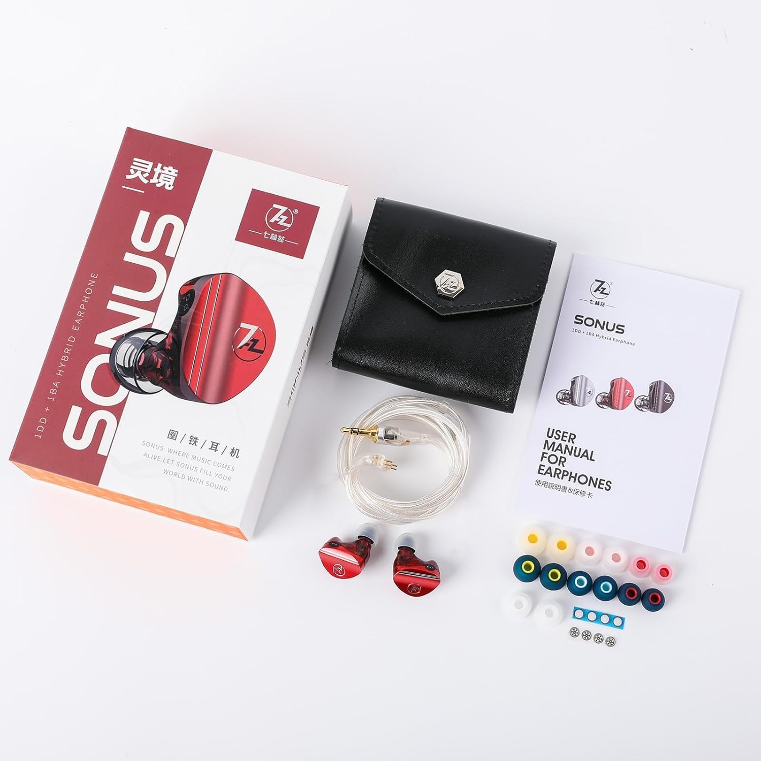 HiFi 1DD+1BA Dual Driver In-Ear Monitor with Detachable Silver-Plated Cable