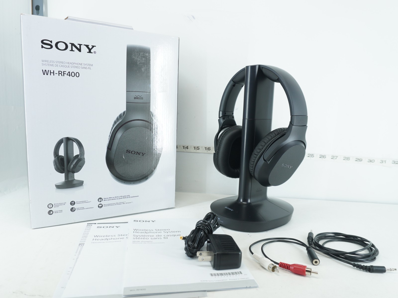 **SONY WH-RF400 WIRELESS HOME THEATER HEADPHONES – BLACK – NEW
