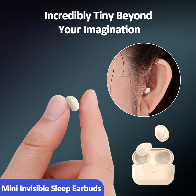 Mini Invisible Sleep Earbuds for iPhone 17/16/15/14/13/12/11 Bluetooth Earphones