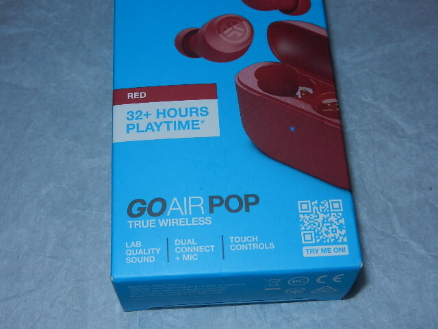 new JLab GO Air Pop True Wireless Bluetooth Earbuds RED earbud goairpop ear bud