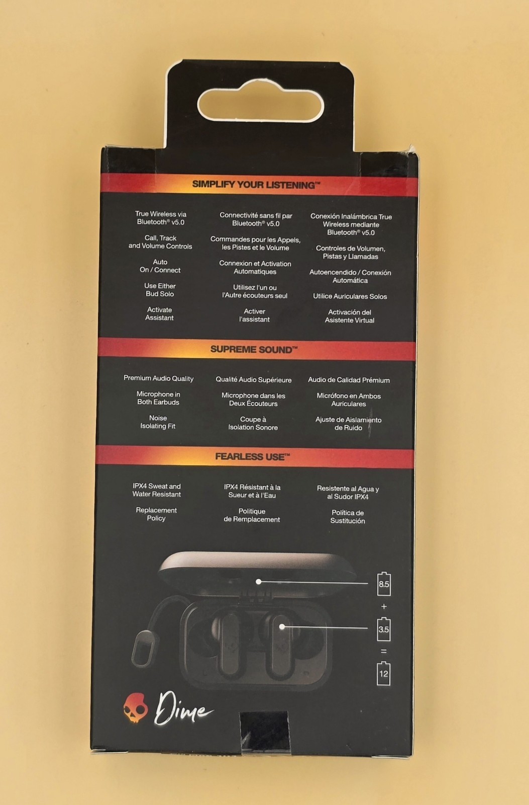 B046 Skullcandy Dime True Wireless In-Ear Earbud – True Black (S2DMW-P740)