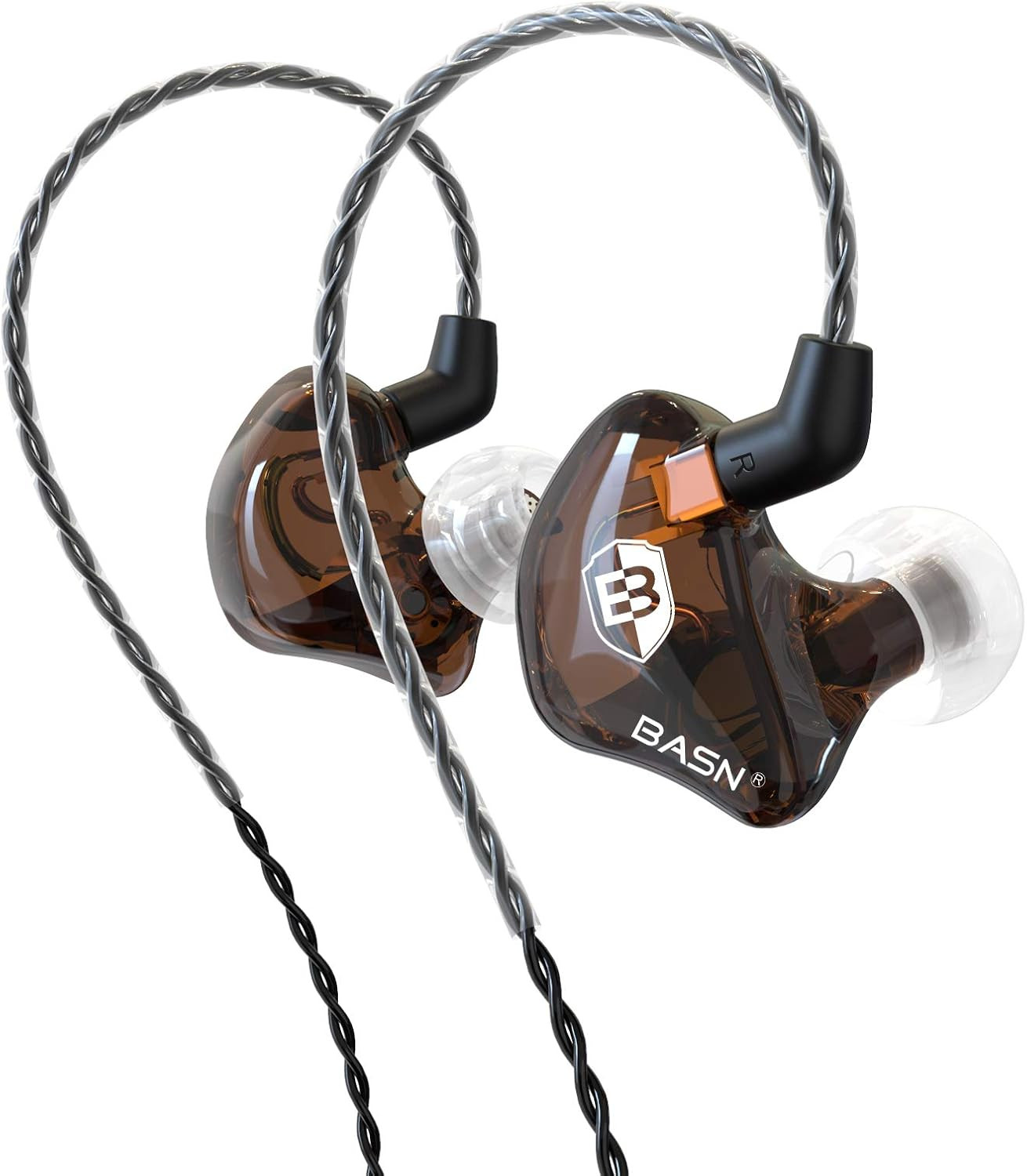 In-Ear Monitor Headphones Dual Dynamic Drivers IEM Earphones Detachable MMCX Cab