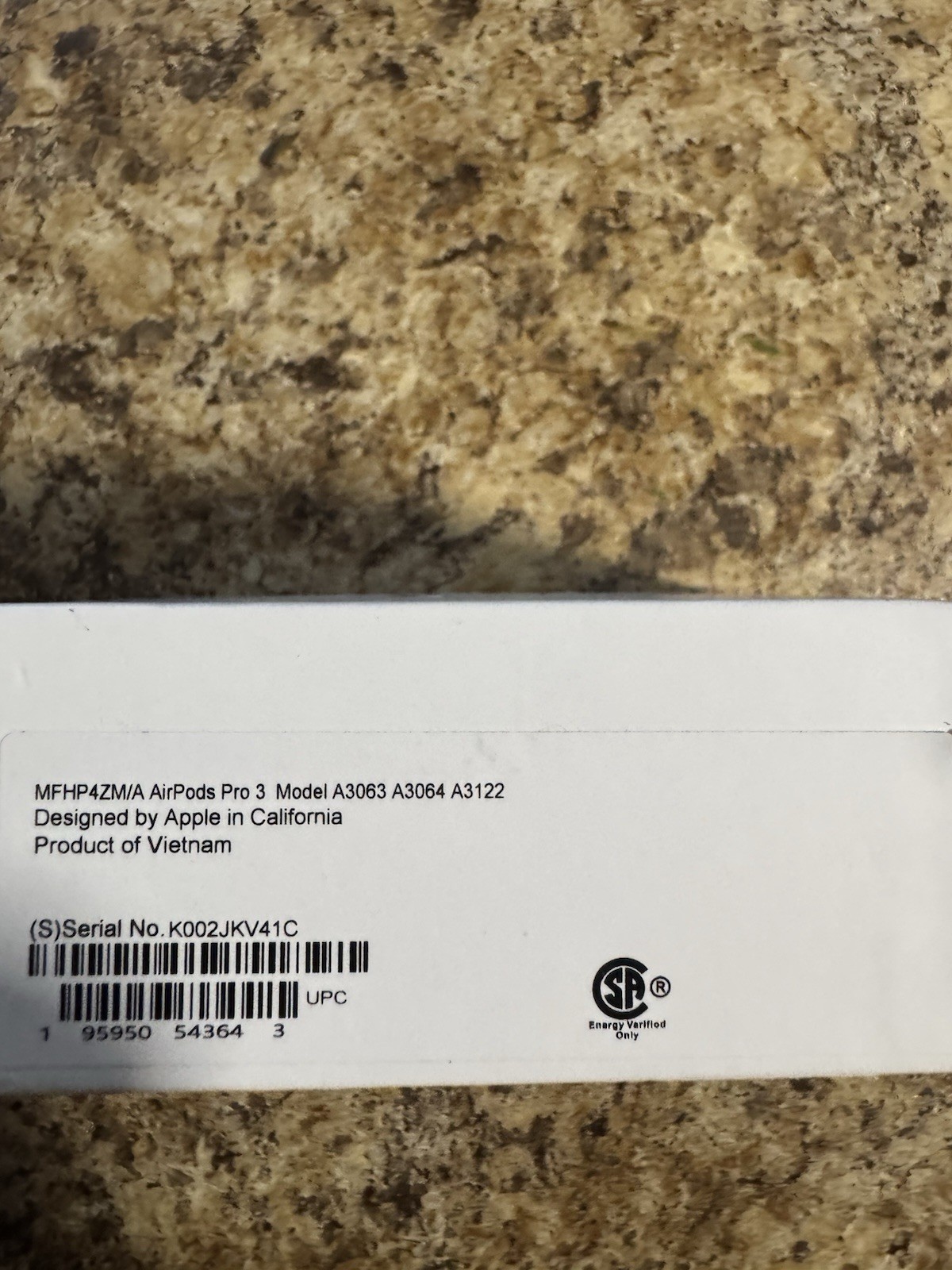 Genuine Apple AirPods Pro 3 Brand New, Factory Sealed retail Price $249 + tax.