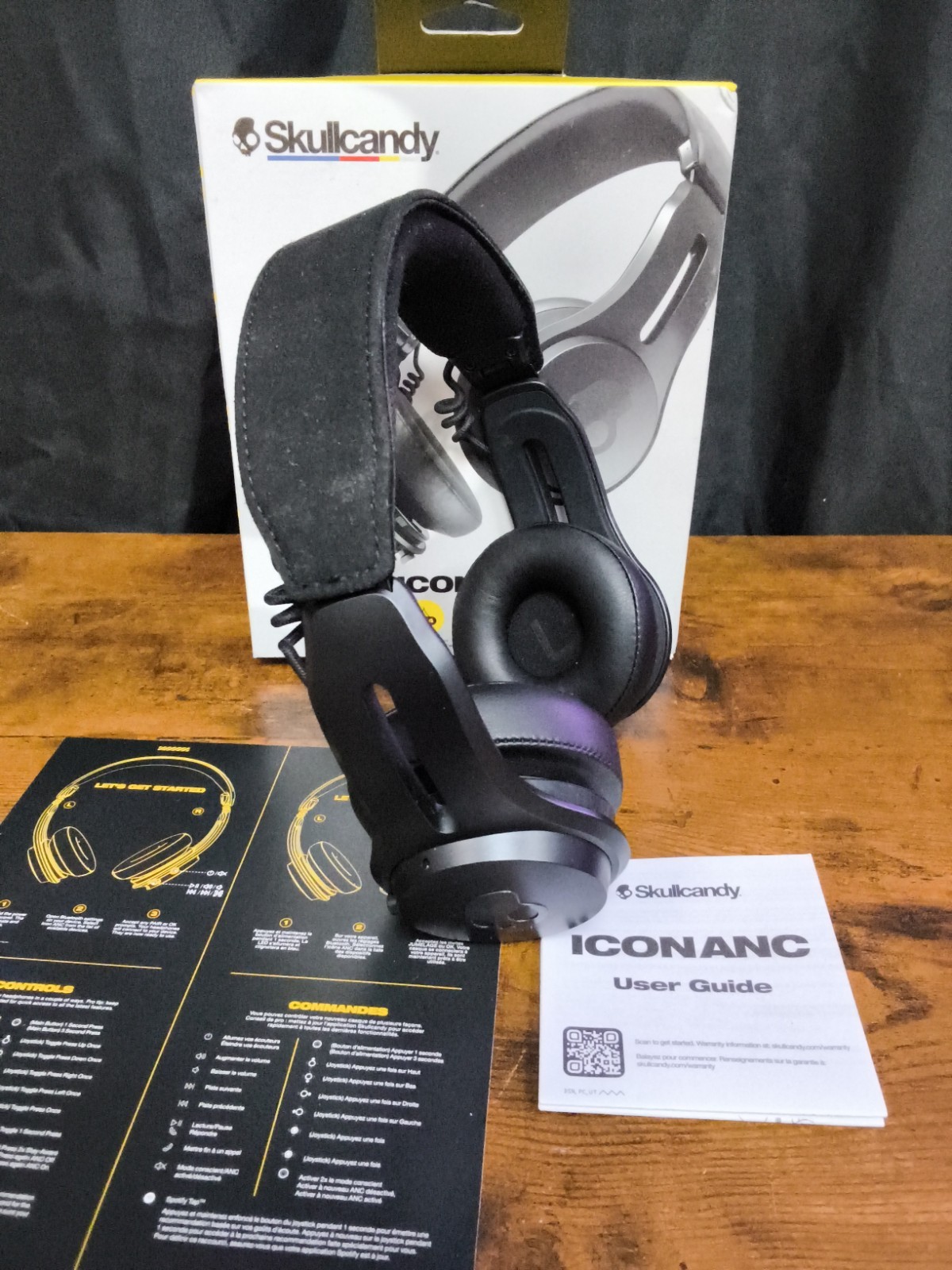 £Skullcandy ICON ANC XT Headphones Black iPhone Android Compatible (A2)