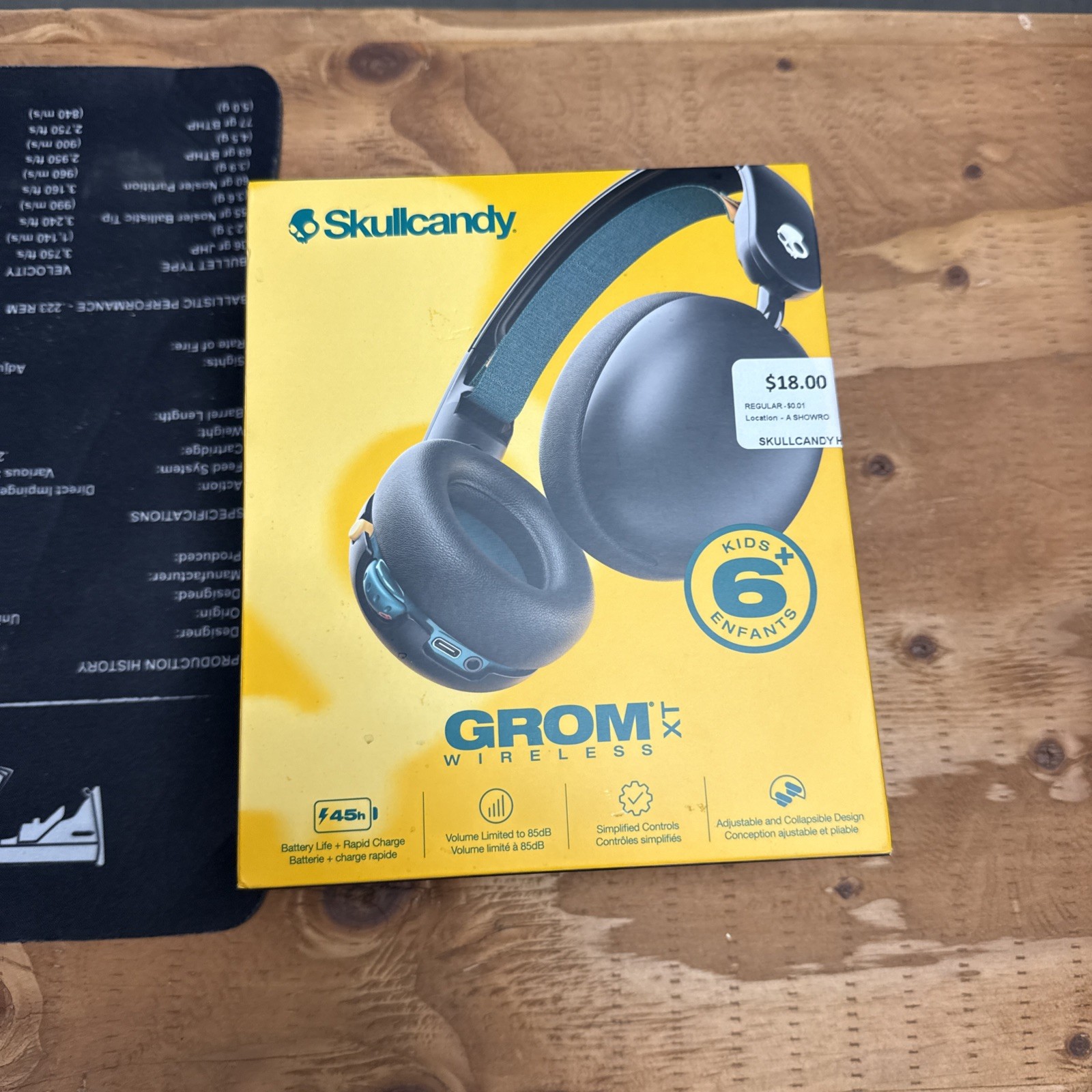 Skullcandy Grom XT Wireless Kid Friendly Over-the-Ear Headphones Children 6+