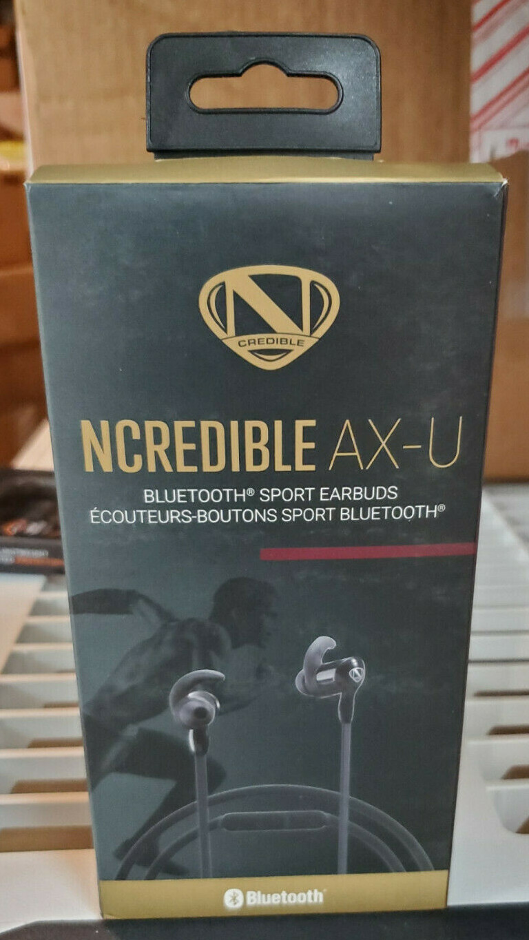 NCREDIBLE AX-U Bluetooth Sport Earbuds – Black – 62157NC