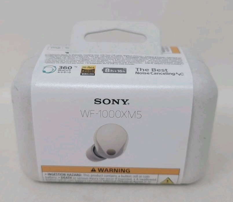 Sony WF-1000XM5 Wireless Noise Canceling Earbuds Silver. New-Factory Sealed