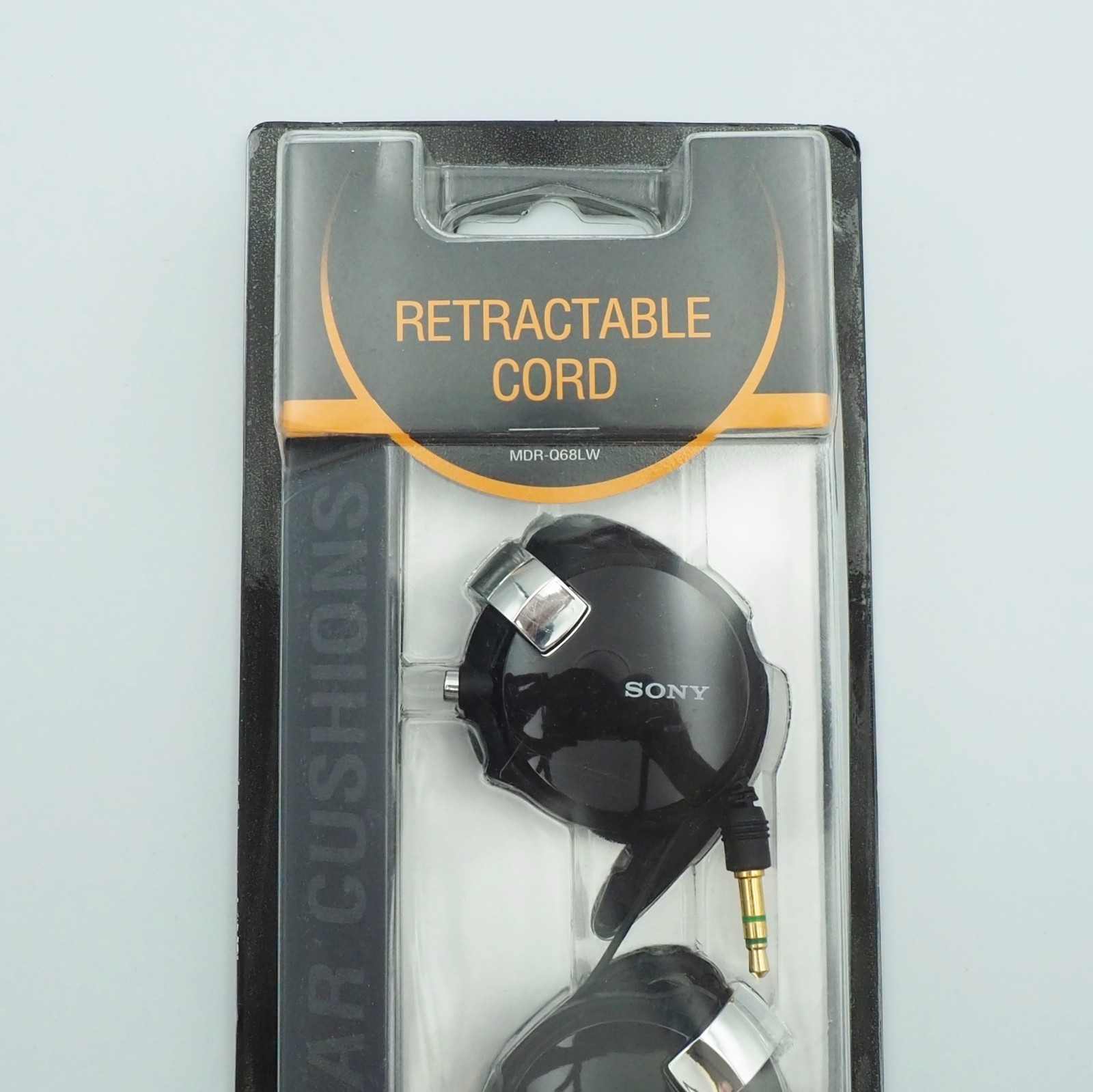 Sony Wired Stereo Headphones Over Ear Hook MDR-Q68LW Retractable Cord New