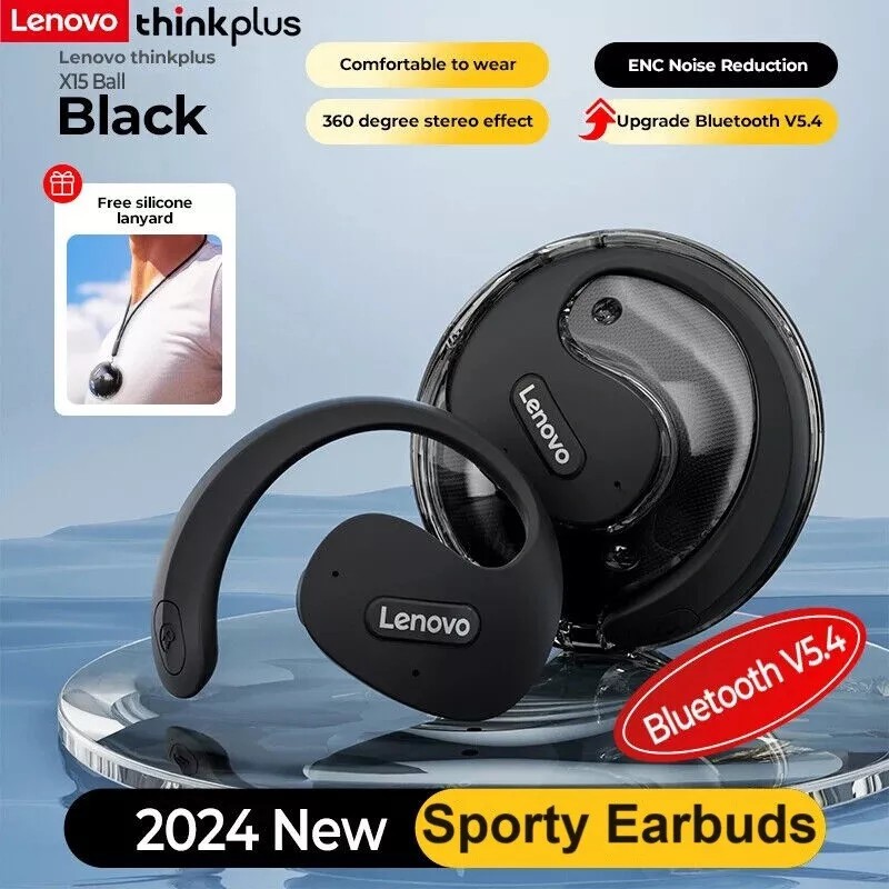 Lenovo Thinkplus 2024 Newest X15 Pro Bluetooth 5.4 Hi-Fi Sport Earbuds – Purple