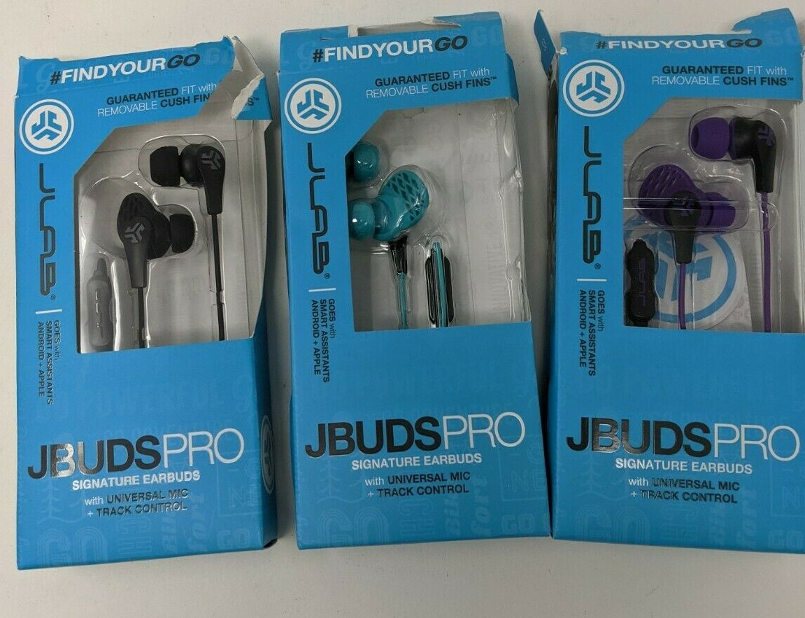 JLab Wired JBuds Pro with Universal Mic (Teal, Black, Purple, Choose a color)