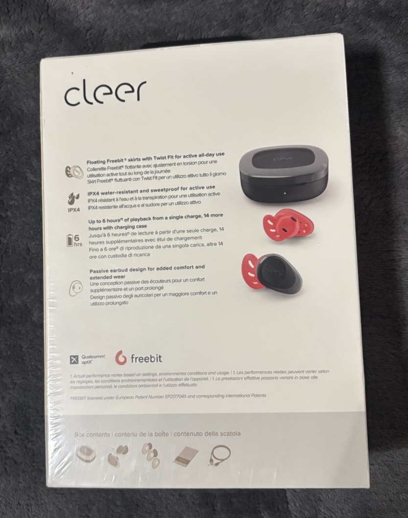 CLEER GOAL BLUETOOTH TRUE WIRELESS ACTIVE HEADPHONES EARBUDS, New Sealed