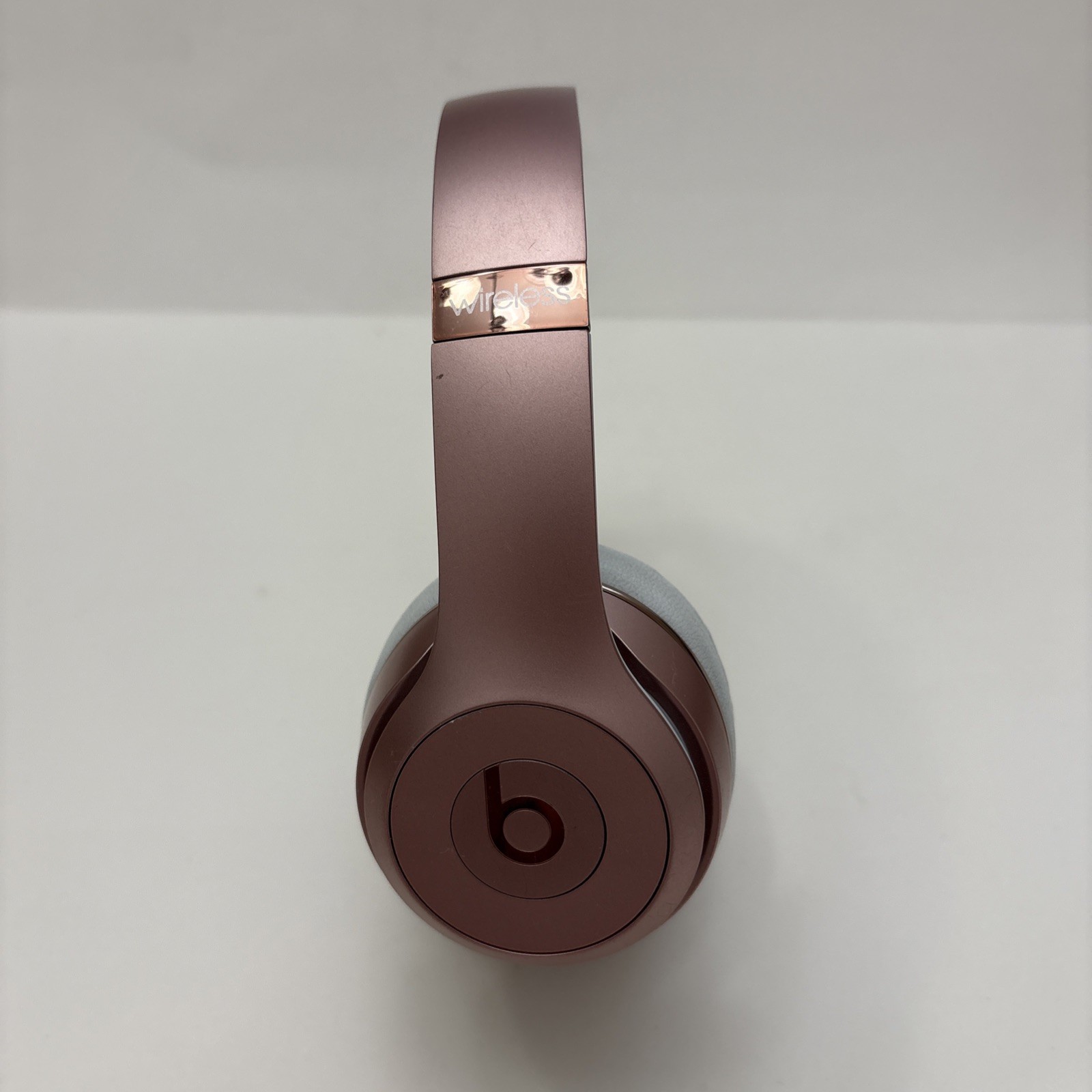 Beats Solo3 Wireless Bluetooth Headphones Rose Gold w/ Case USB Cable Tested