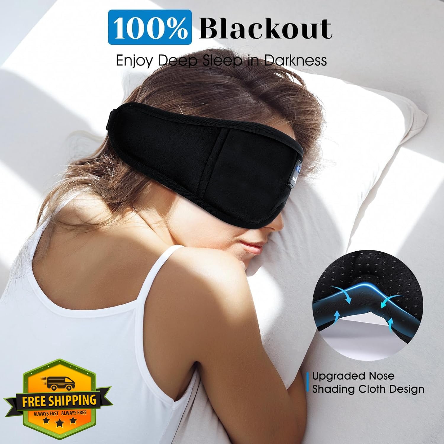 MUSICOZY Sleep Headphones Bluetooth 5.4 Dark Black