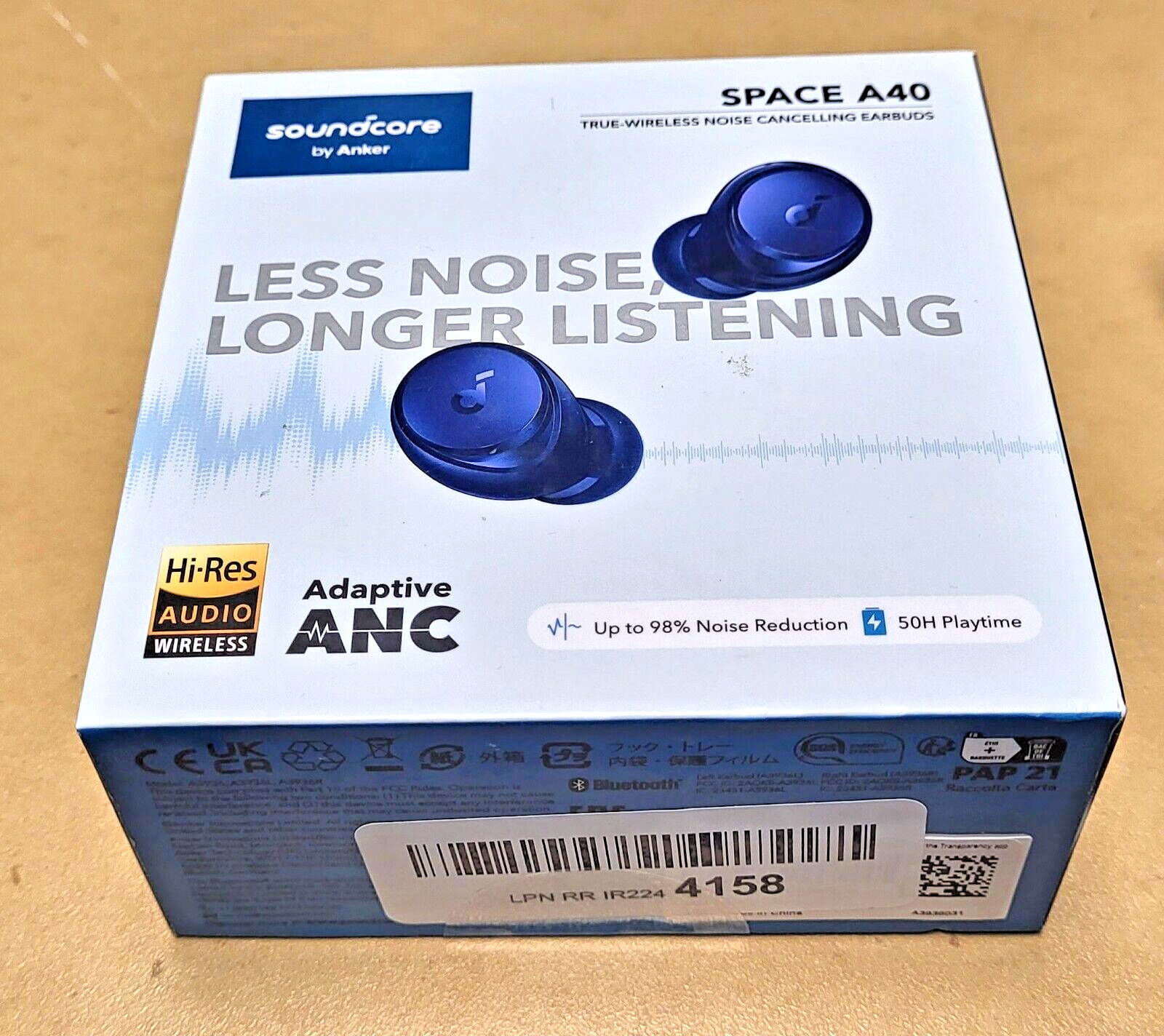 🔥🔥 Soundcore Anker Space A40 Active 50H Play Cancel Wireless Earbuds (Blue)