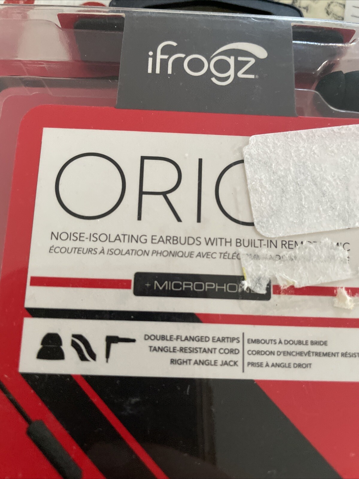 Ifrogz -Orion Noise-isolating Earbuds with built-in Remote/Mic Red New