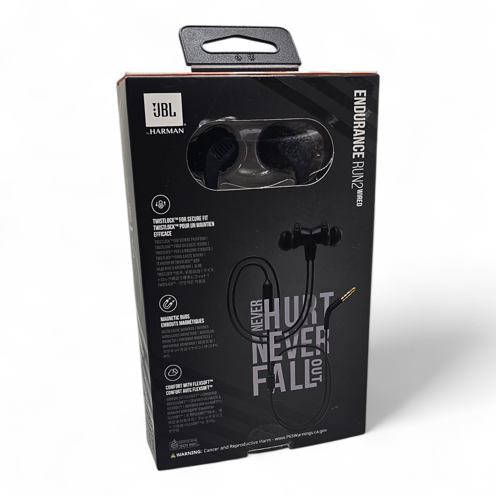 JBL Endurance Run 2 Wired Sport Earbuds IPX5 Waterproof New Sealed