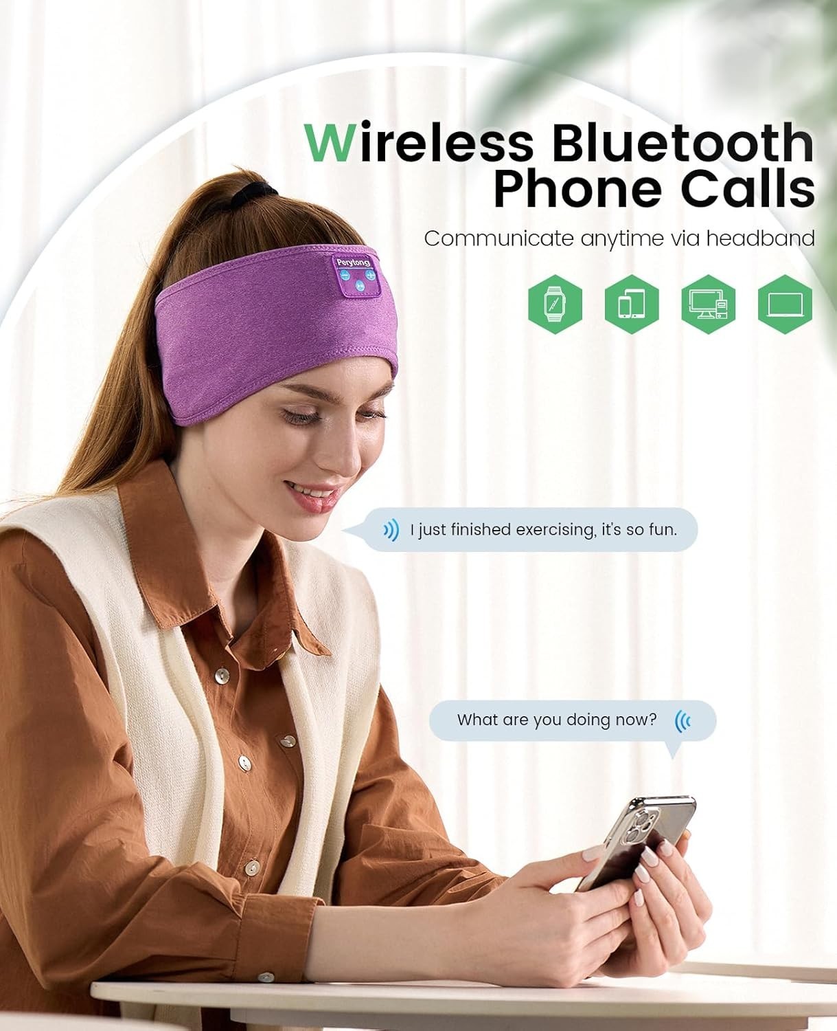 Sleep Headphones Headband, Bluetooth 5.4 Sleep Headband Headphones for Side S…