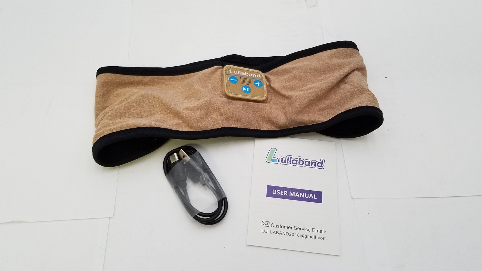 Lot of 2 Lullaband Bluetooth Sleep Headband, for Side Sleepers -Desert