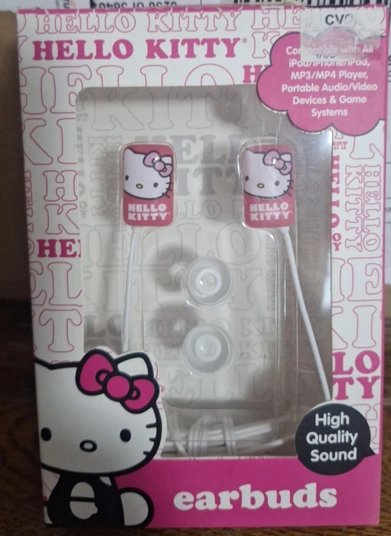 Hello Kitty Earbuds Wireless White Pink New in the box