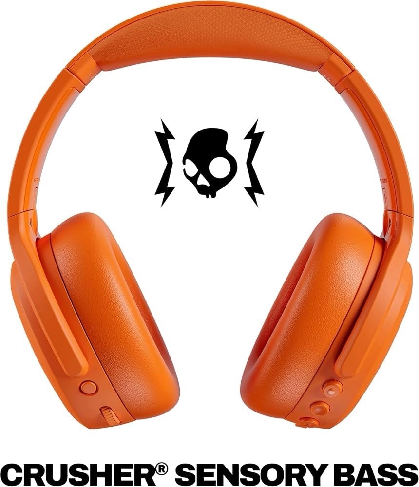 New Skullcandy Crusher ANC 2 Hazard Orange Bluetooth Headphones (see Photos)