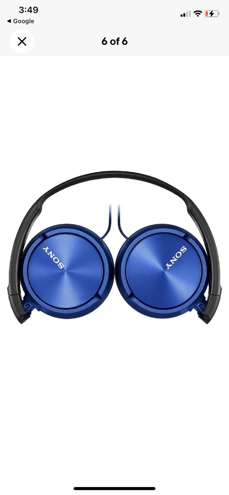 Sony MDR-ZX310AP High-Quality Balanced Sound Stereo Headphone w/Mic Blue