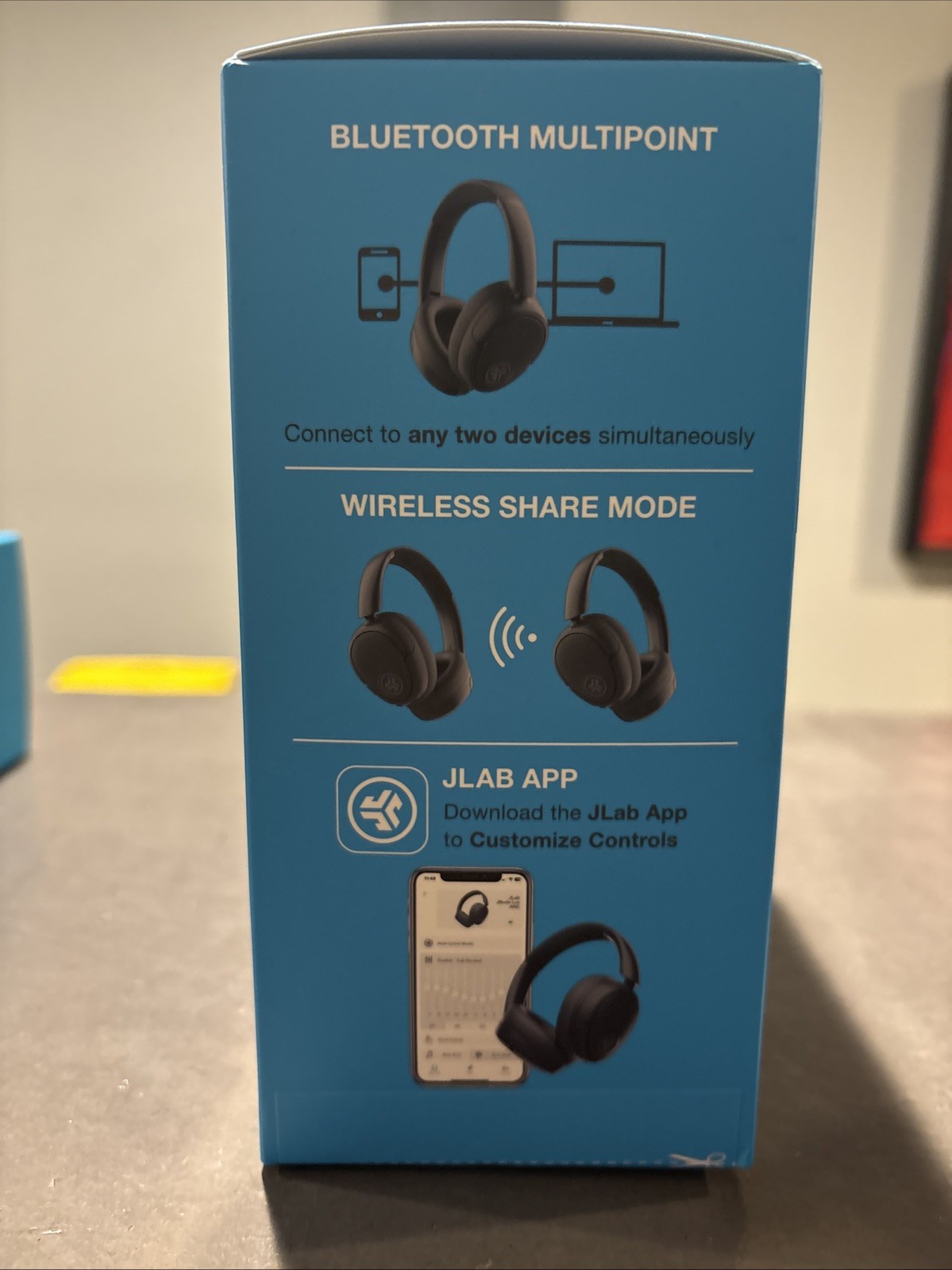 JLAB LUX ANC WIRELESS OVER-EAR HEADPHONES – Graphite, New Sealed Box