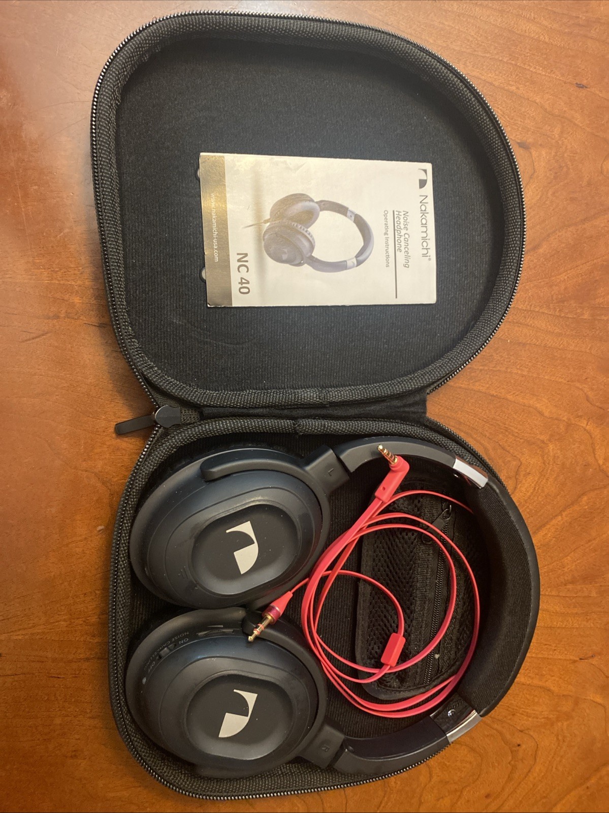 Nakamichi NC40 Noise-Cancelling Headphones, Carrying Case Included