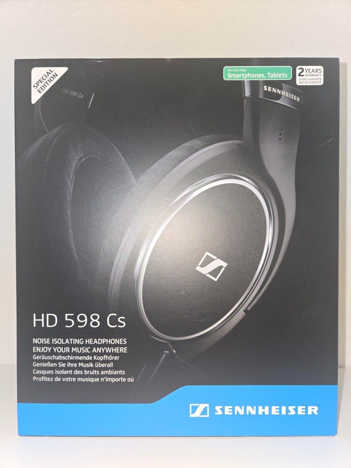 New Sennheiser HD598Cs Over-Ear Headphones Genuine Noise Isolating – Open Box