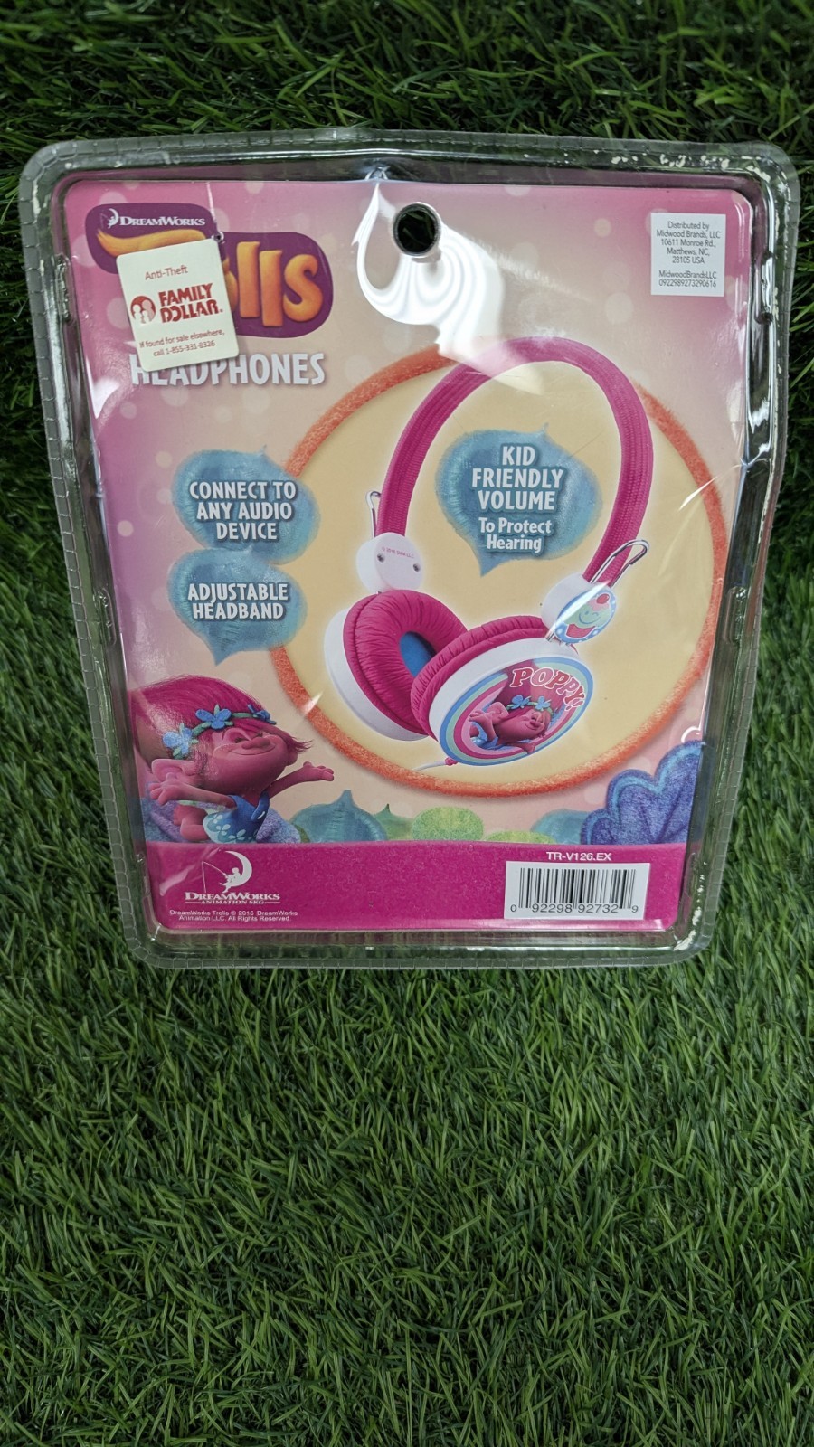 Trolls Poppy Wired Headphones – DreamWorks Kid Friendly Volume Pink NEW Sealed
