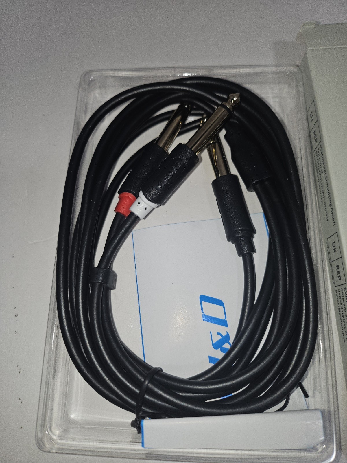 63mm Klinke Stereo auf 2x 63mm Mono Kabel – Insertkabel Audio Adapter Sender