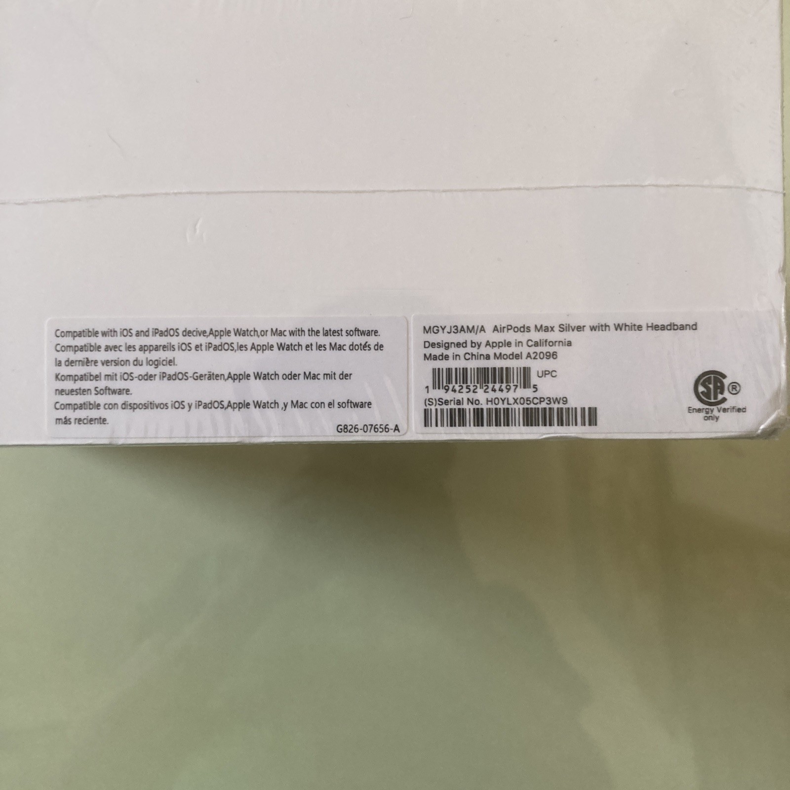 AirPods Max with Smart Case Silver / White BRAND NEW factory sealed