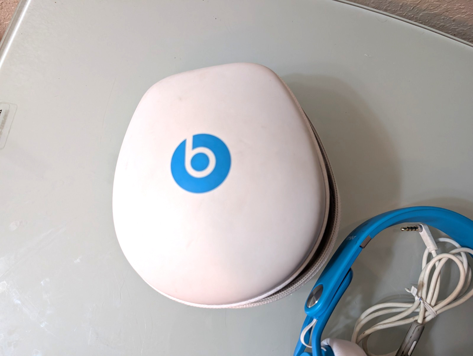 USED Working Beats Mixr Wired Headphones David Guetta Limited BLUE & Case READ