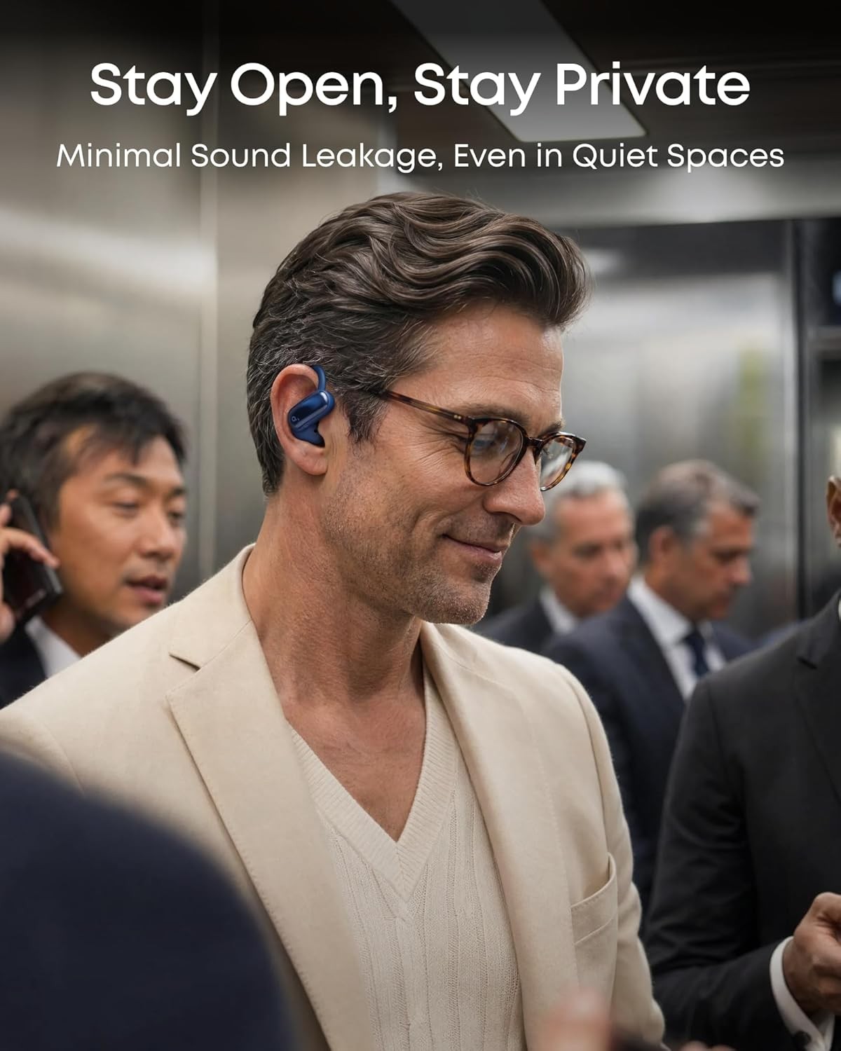 Soundcore AeroFit 2 Pro by Anker, Open-Ear Semi-in-Ear Active Noise Cancellation