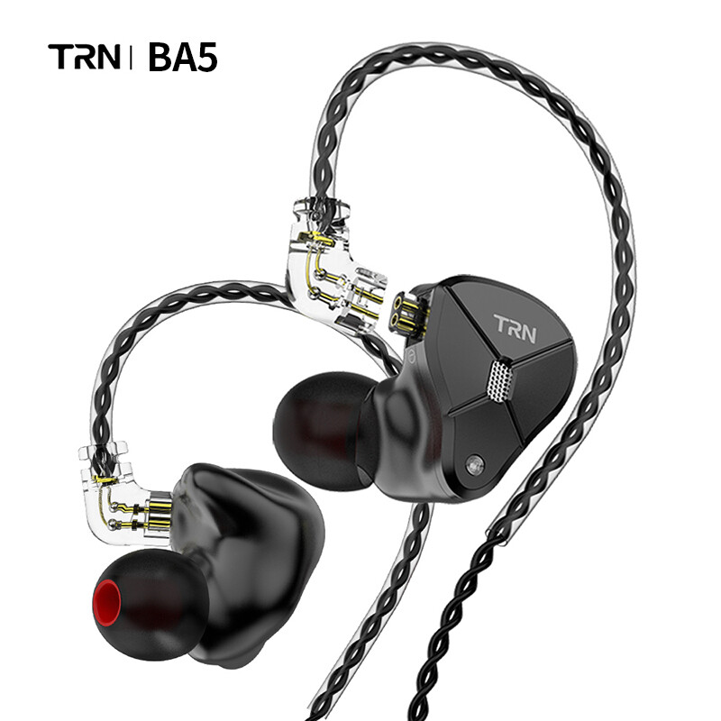 TRN BA5 10BA Drivers In-Ear Earphone IEM HIFI Monitor Earphones Detachable Cable