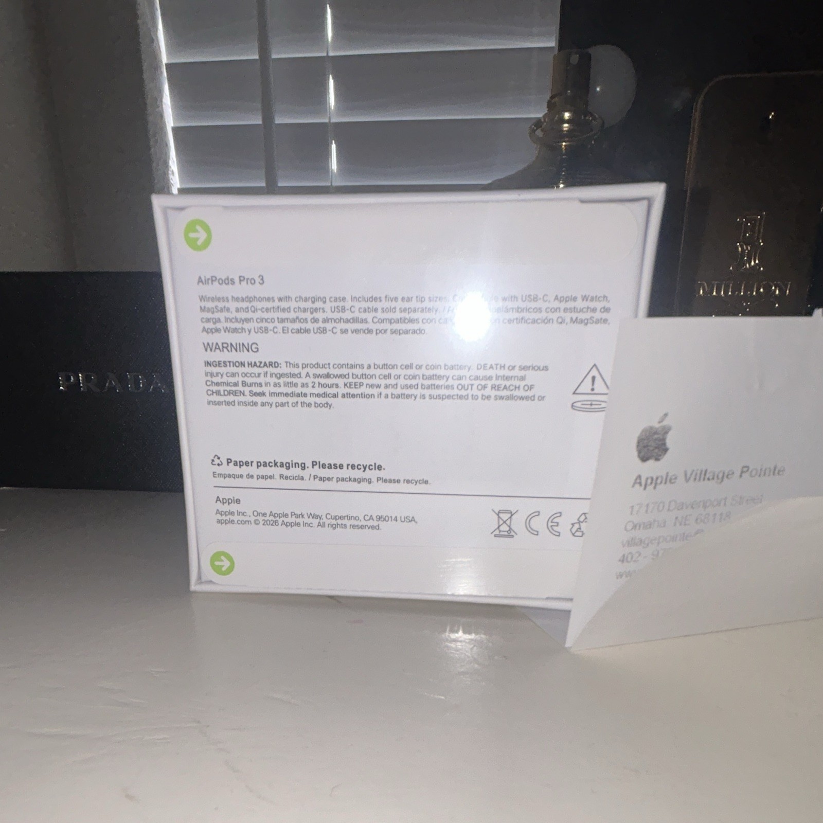 UNOPENED AirPods Pro 3 White In-Ear Bluetooth Wireless Earbuds Used