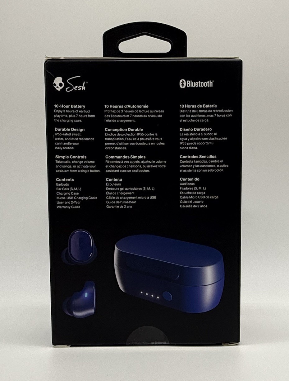 Skullcandy Sesh Bluetooth Wireless Earbuds (BNIB) Blue Water-Resistant In-Ear