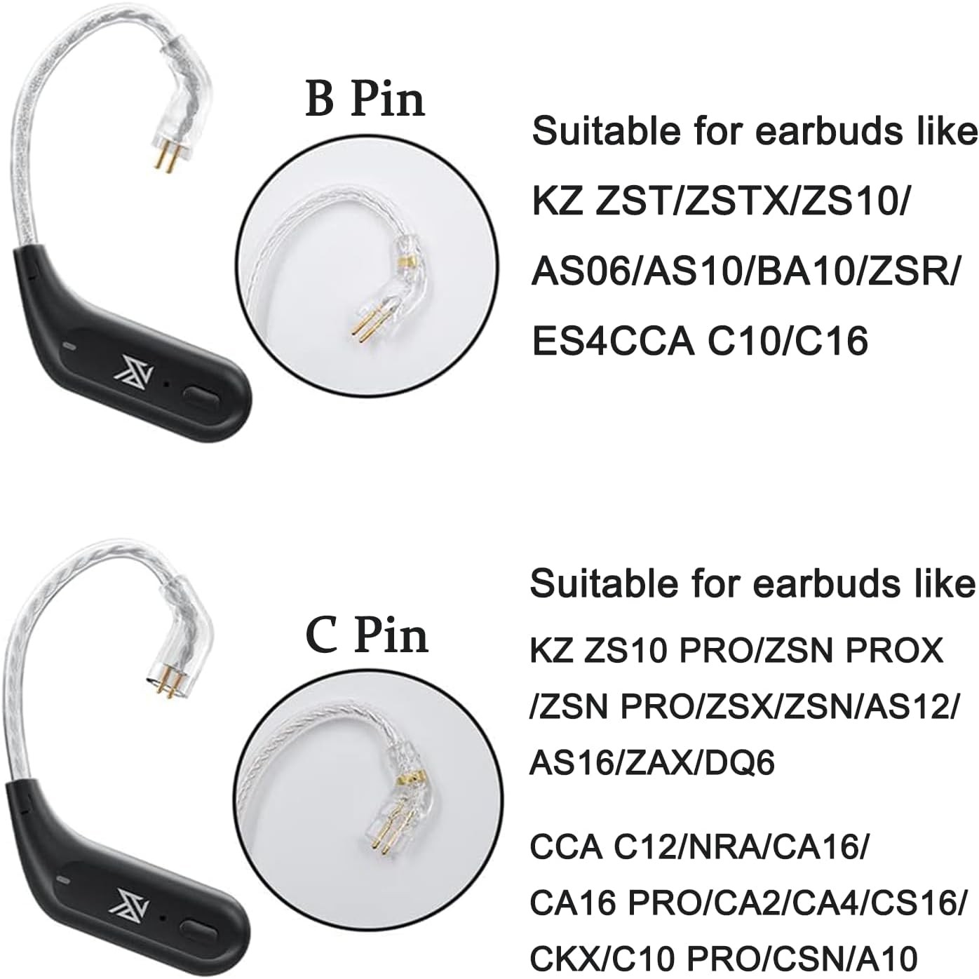 KZ AZ09 Bluetooth IEM 5.4 Module Adaper Wireless B PIN,