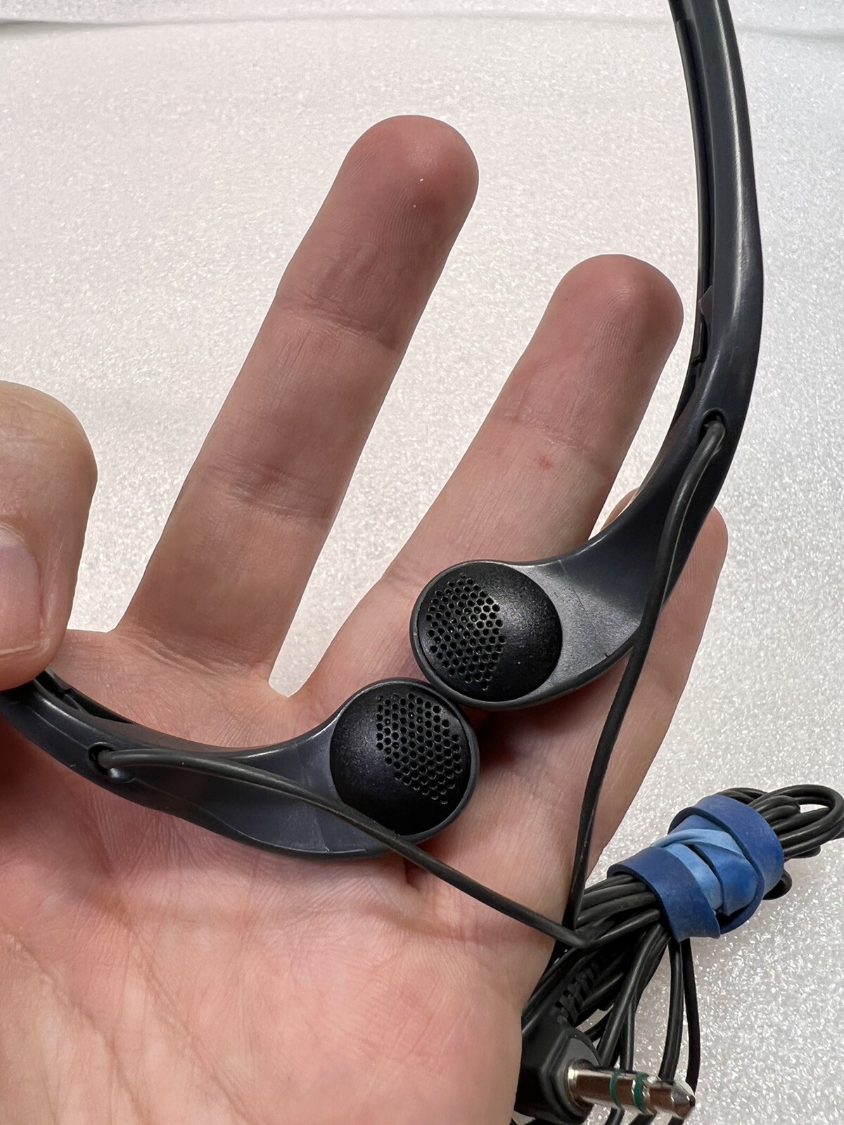 SONY MDR-W08 Stereo Headphones Lightweight Gray/Black – TESTED – WORK!