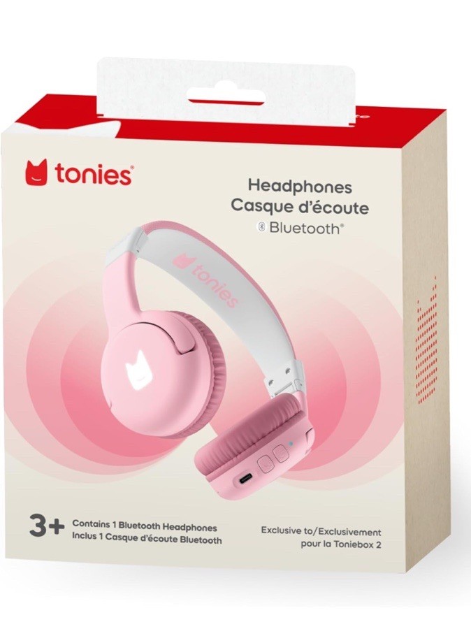 Tonies Foldable Headphones for Kids – Comfortably Designed Pink wireless Bluetoo