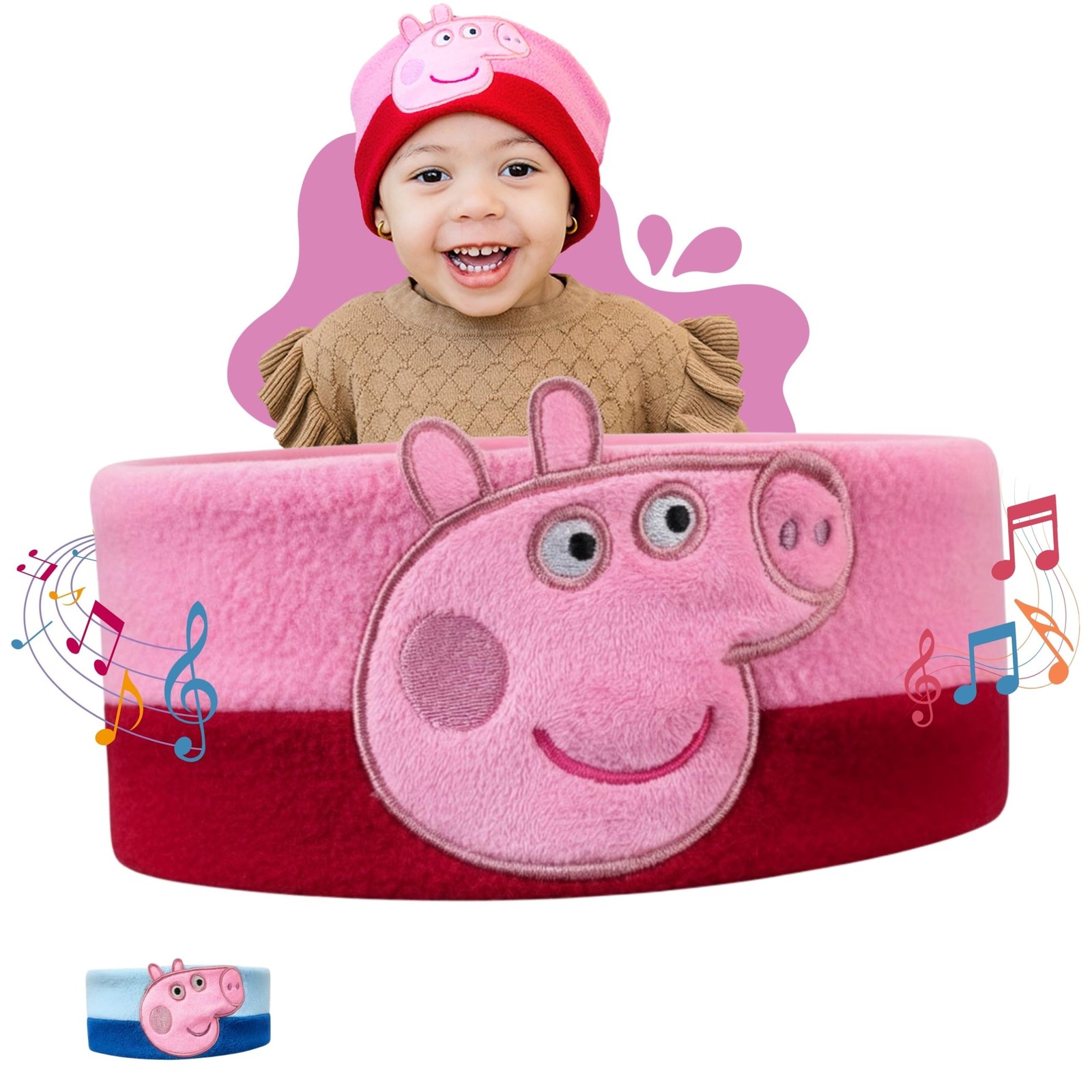 Bandou Peppa Pig Headphones – Kids Headband One size fits all,
