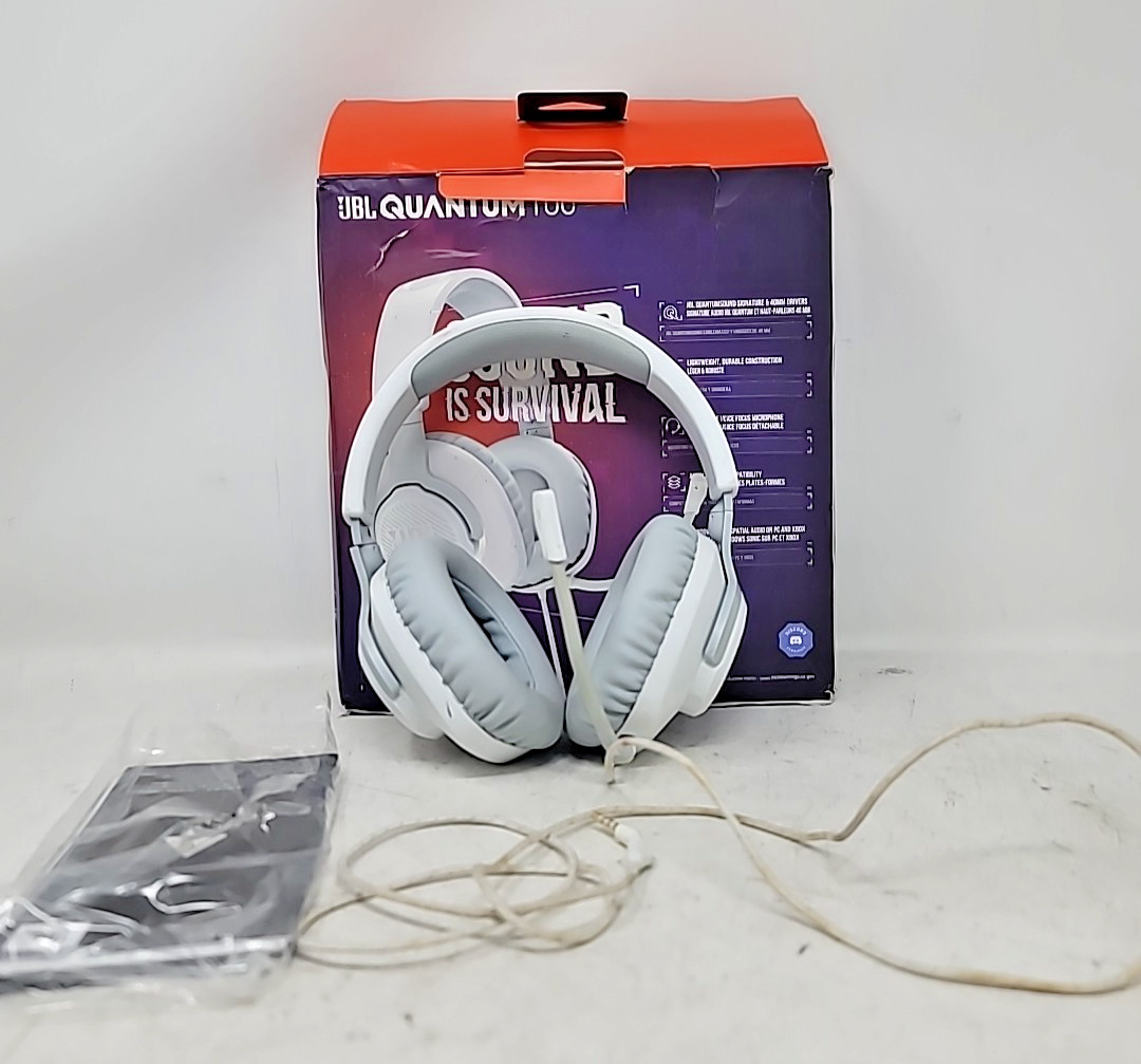 JBL Quantum 100 Over-ear Headphones – White
