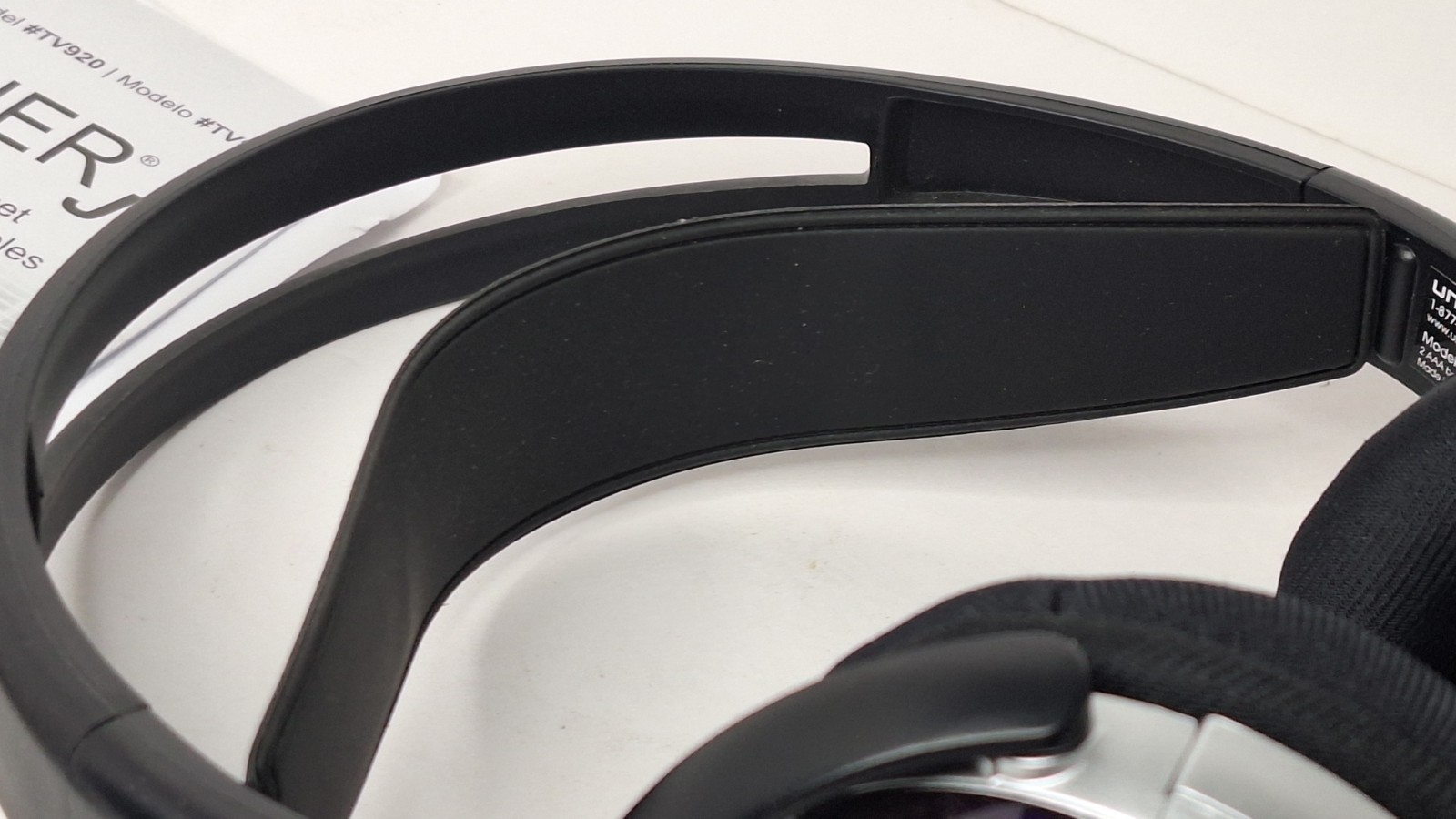 Unisar TV Listener J3 TV920 Headband Wireless Headphones NO Power Cord