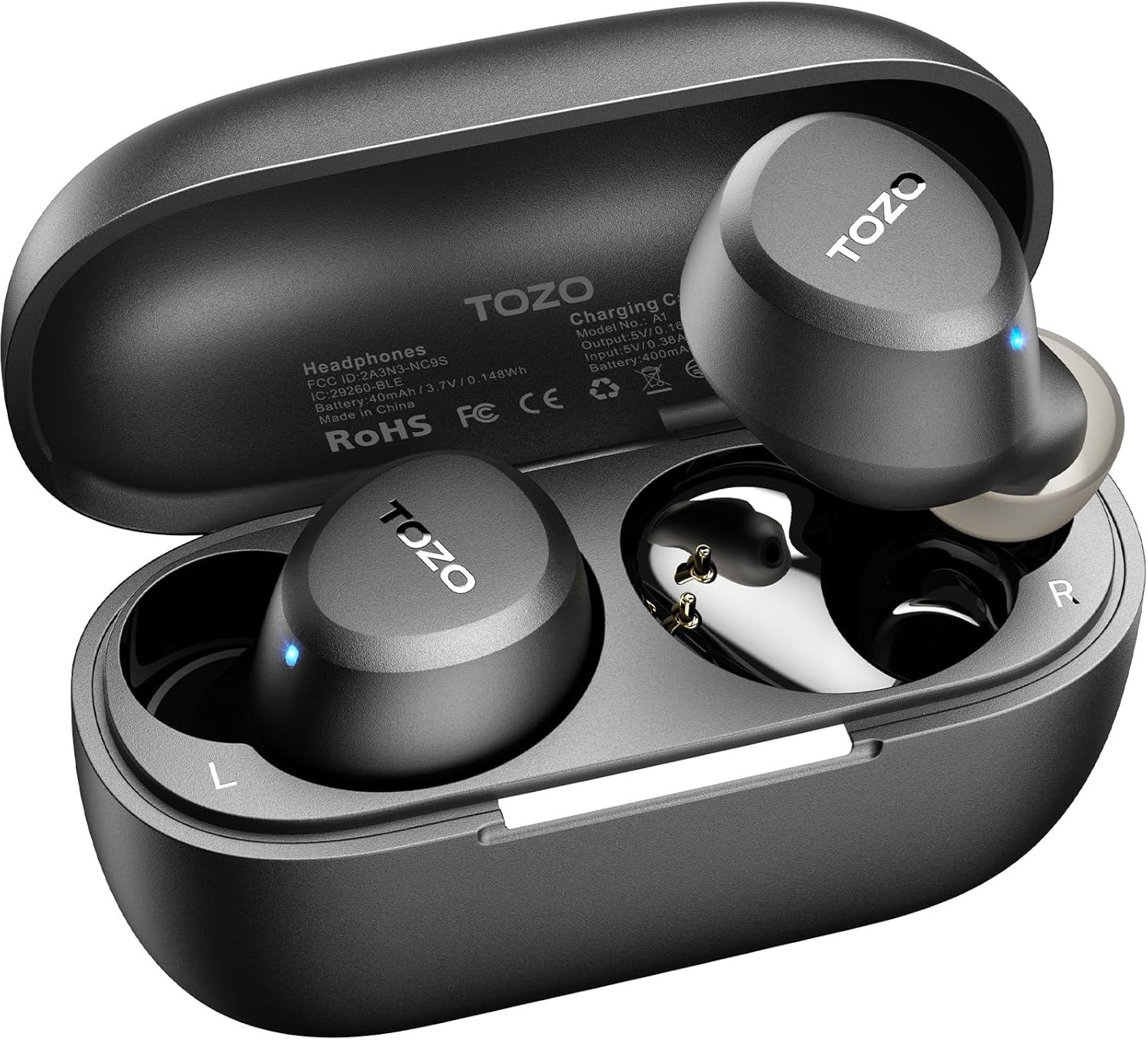 TOZO A1 Wireless Earbuds with 32 Preset EQ, IPX5 Waterproof, and Lightweight Fit