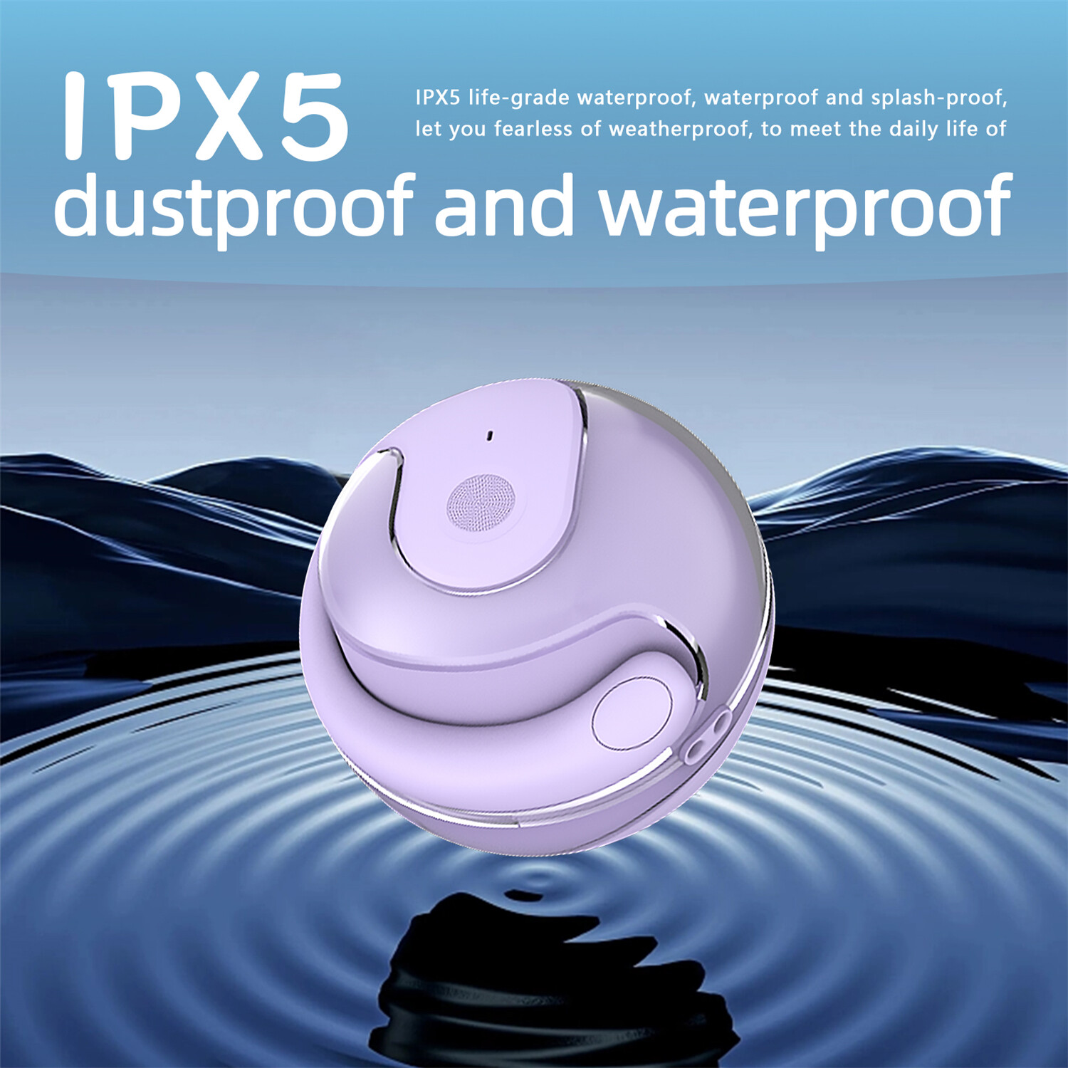 OWS Bluetooth 5.4 Open Earphones Sport Wireless Headphones Ball Ear Hook Headset