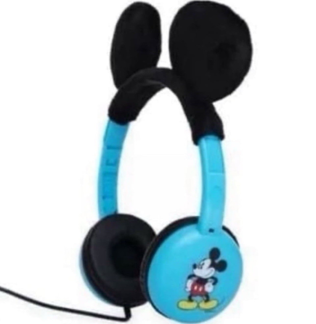 New 2pc Disney Mickey Mouse Headphones With Ears & Large Capacity Backpack