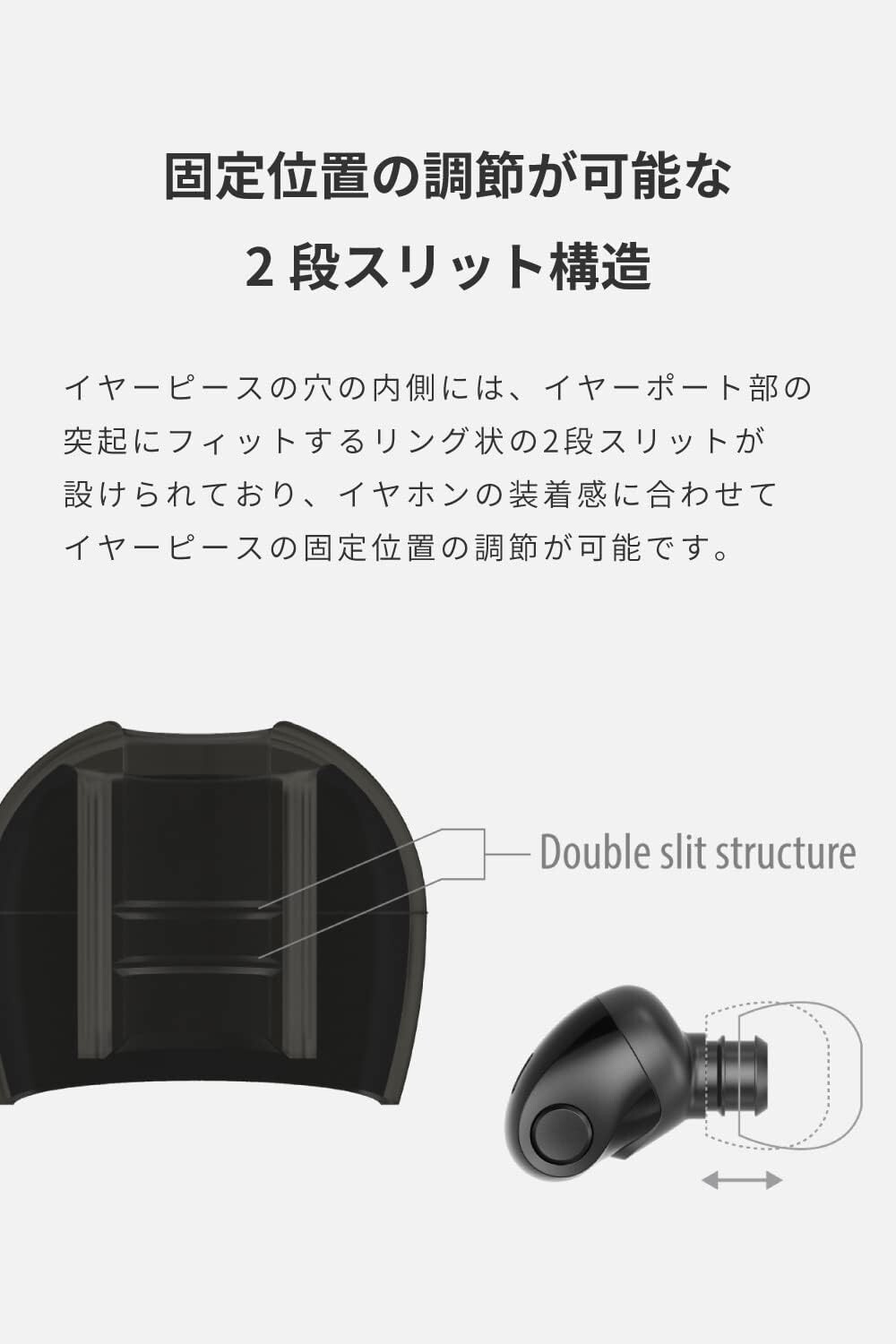 Radius HP-DME02CL Deep mount earpiece High fit HP Clear Strong Bass Eartips