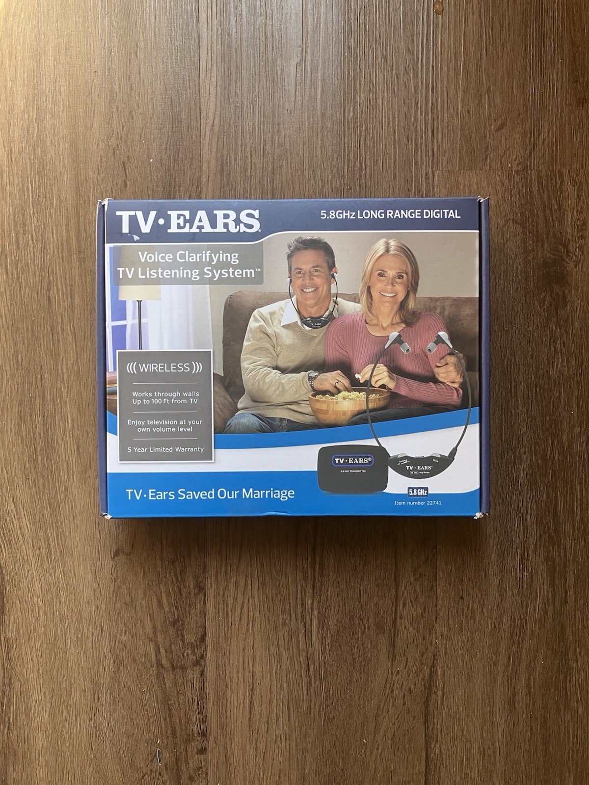 TV Ears Long Range Wireless Headset System 5.8 GHz for TV 22741 TV Listening