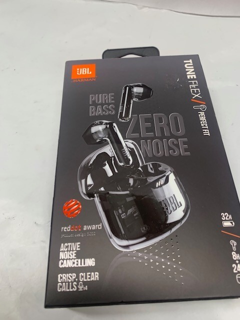JBL Tune Flex Perfect Fit True Wireless Noise Cancelling Earbuds Black *New